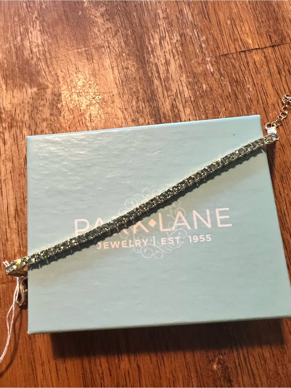 Park Lane SEAFOAM Micro Impression Bracelet, Light Green Crystal CZs, 7”+2”, NWT - Picture 6 of 10